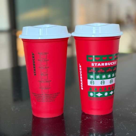 Starbucks Red Cups (2) - Picture 2 of 2